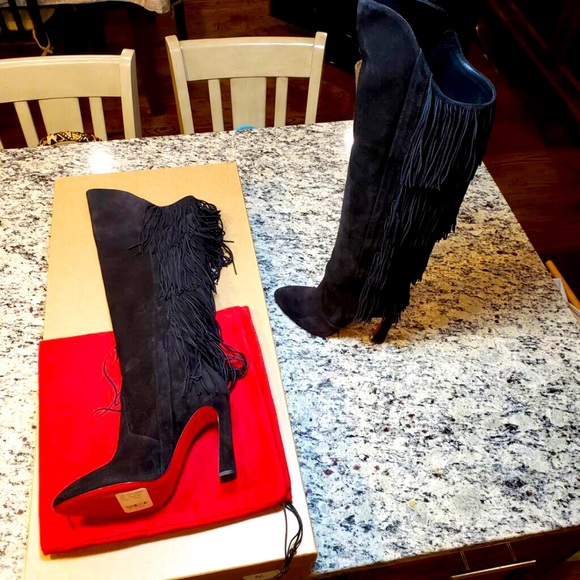 NEW Christian Louboutin Boot Lionne Suede Boot - Picture 4 of 13